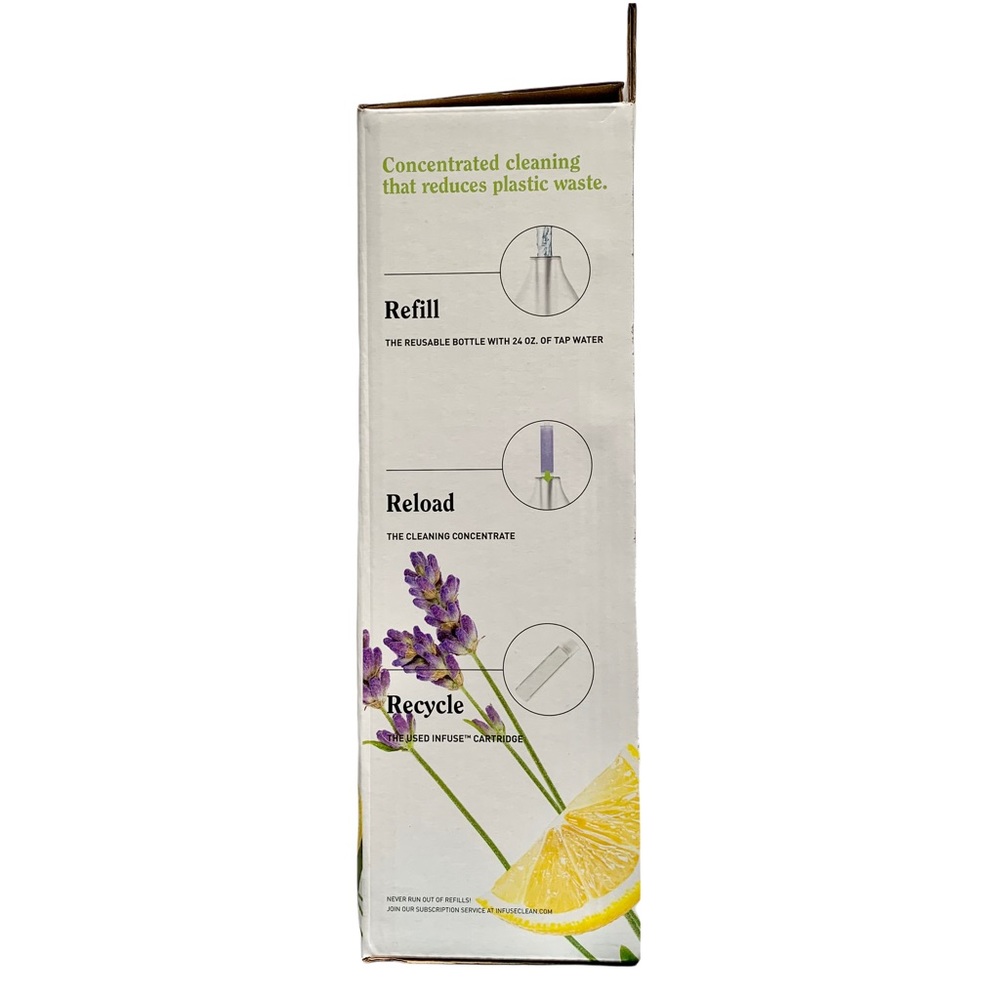 Casabella Infuse Refillable Spray Bottle Cleaning Kit Lavender Lemon - Picture 2 of 6
